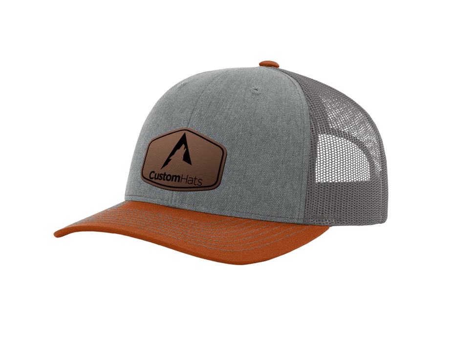 Heather Gray | Charcoal | Dark Orange Richardson 112 Tri Color