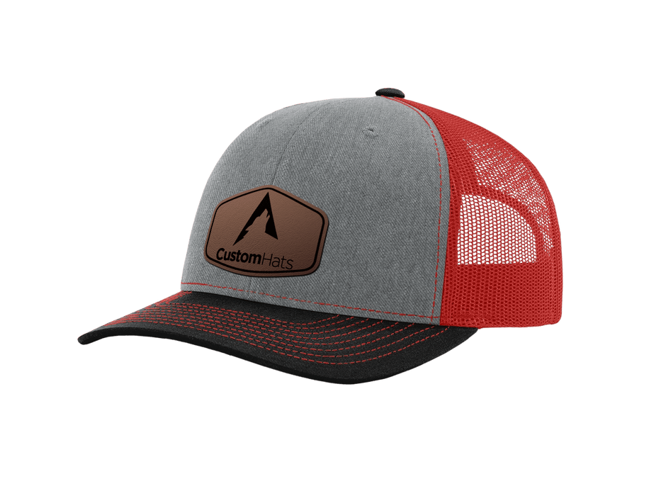 Heather Gray | Red | Black Richardson 112 Tri Color