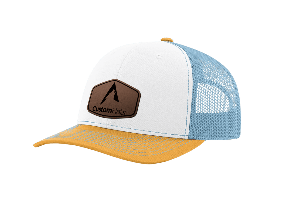 White | Columbia Blue | Yellow Richardson 112 Tri Color