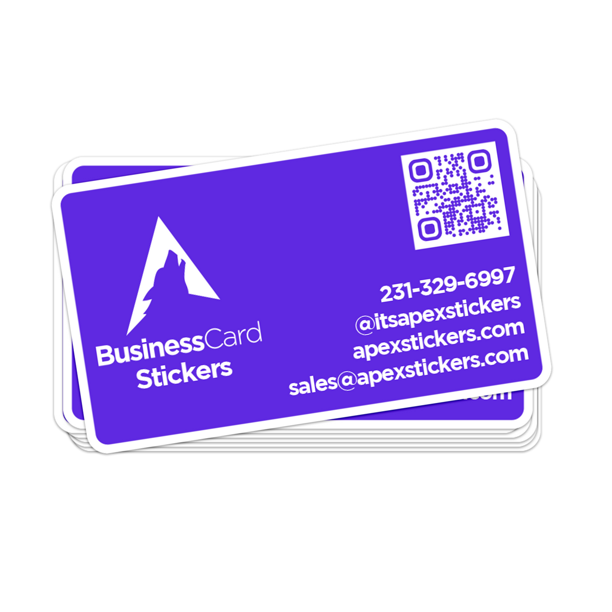 Sticker. Contact Card Business Card Stickers — Apex Stickers LLC